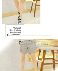 Drawstring Waist Plain Shorts