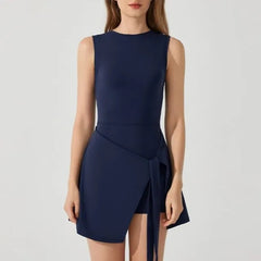 Sleeveless Tie-Front Sports Romper