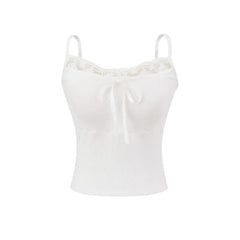 Bow Padded Panel Lace Cami Top