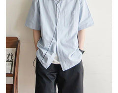 Unisex Plain Short-Sleeve Pocket Shirt in 5 Colors