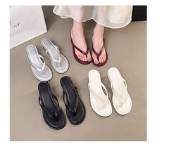 Wedge Plain Flip Flops