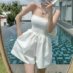 Plain Panel Tube Romper