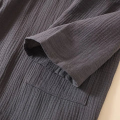 Couple Matching V-Neck Plain Sashed Kimono Robe (Various Designs)