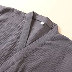 Couple Matching V-Neck Plain Sashed Kimono Robe (Various Designs)