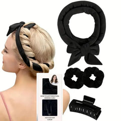 Sleep Hat Cap / Hair Claw Clip / Scrunchie / Heatless Hair Curler / Set (Various Designs)