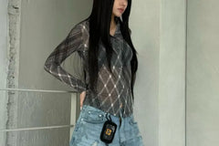 Unisex Camouflage Distressed Wide-Leg Denim Shorts