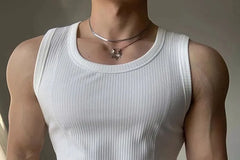 Crewneck Plain Tank Top