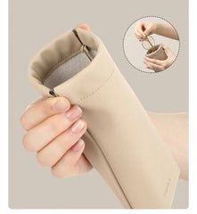 Plain Faux Leather Clipframe Eyeglasses Case