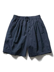 Drawstring Waist Plain Shorts