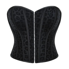 Strapless Sweetheart Neck Leopard Print Bustier Top