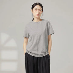 Short-Sleeve Crew Neck Plain Dance T-Shirt