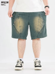 Mid Rise Washed Denim Shorts