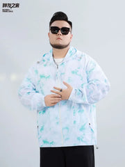 Tie Dye Hooded Zip-Up Jacket