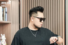 Short-Sleeve Crewneck Two Tone T-Shirt