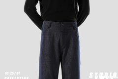 Mid Rise Plain Wide Leg Pants