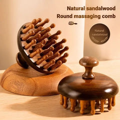 Wooden Head Scalp Massager / Nose Scraping Tool / Hair Comb (Various Designs)
