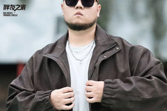 Stand Collar Zip-Up Faux Leather Jacket