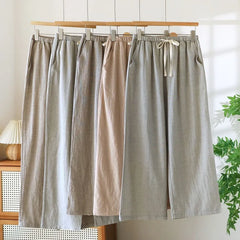 Couple Matching Drawstring Waist Plain Pajama Pants (Various Designs)