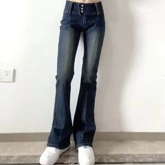 High Waist Skinny-Fit Bootcut Jeans