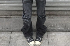Low Waist Washed Loose Fit Jeans