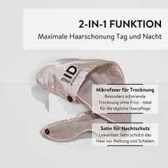 2-in-1 Microfiber & Satin Hair Turban