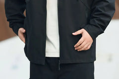 Plus Size Plain Zip Jacket