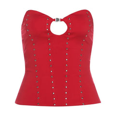 Studded Corset Tube Top