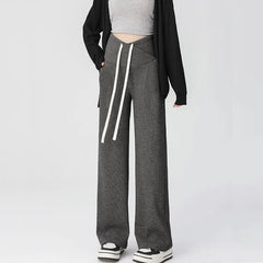 Maternity High Waist Plain Wide Leg Pants