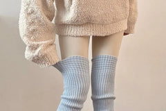 Plain Knit Over-The-Knee Leg Warmers