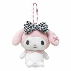 Sanrio Kuromi / My Melody Gingham Check Series Plush Mascot Bag Charm