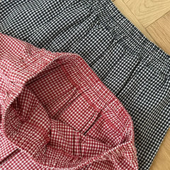 Mid Rise Plaid Maxi A-Line Skirt