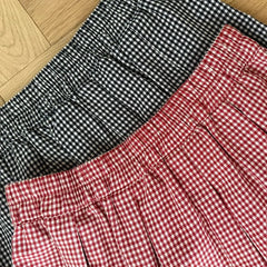 Mid Rise Plaid Maxi A-Line Skirt