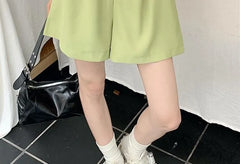 High Waist Plain Shorts