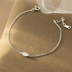 925 Sterling Silver Rhinestone Chain Bracelet