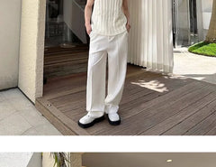 Crewneck Beaded Plain Tank Top