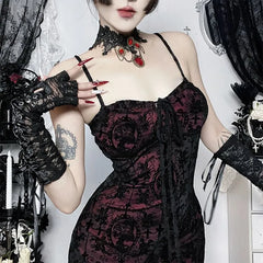 Spaghetti Strap Lace Mini A-Line Dress