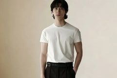 Short-Sleeve Crewneck Plain T-Shirt