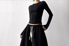 Drawstring Waist Plain Baggy Sweatpants