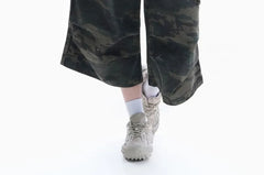 Mid Rise Camouflage Wide Leg Cargo Jorts