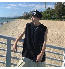 Crew Neck Plain Tank Top