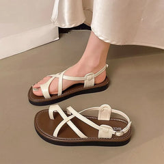 Toe Loop Flat Sandals