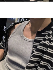 Plain Ribbed Slim Tank Top