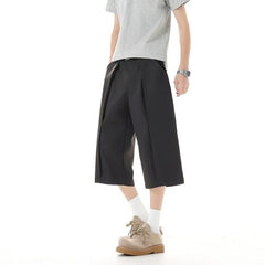 Mid Rise Plain Wide Leg Shorts