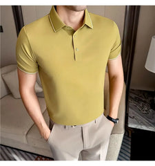 Short-Sleeve Contrast Trim Polo Shirt