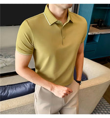 Short-Sleeve Contrast Trim Polo Shirt