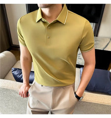 Short-Sleeve Contrast Trim Polo Shirt
