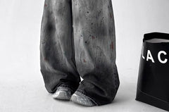 Mid Rise Washed Barrel Leg Baggy Jeans