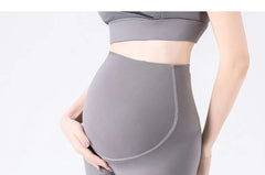 Maternity Elastic Waist Plain Yoga Shorts