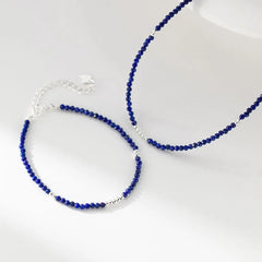 925 Sterling Silver Faux Gemstone Choker / Bracelet
