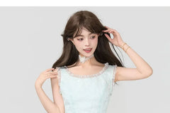 Sleeveless Lace Mini A-Line Dress